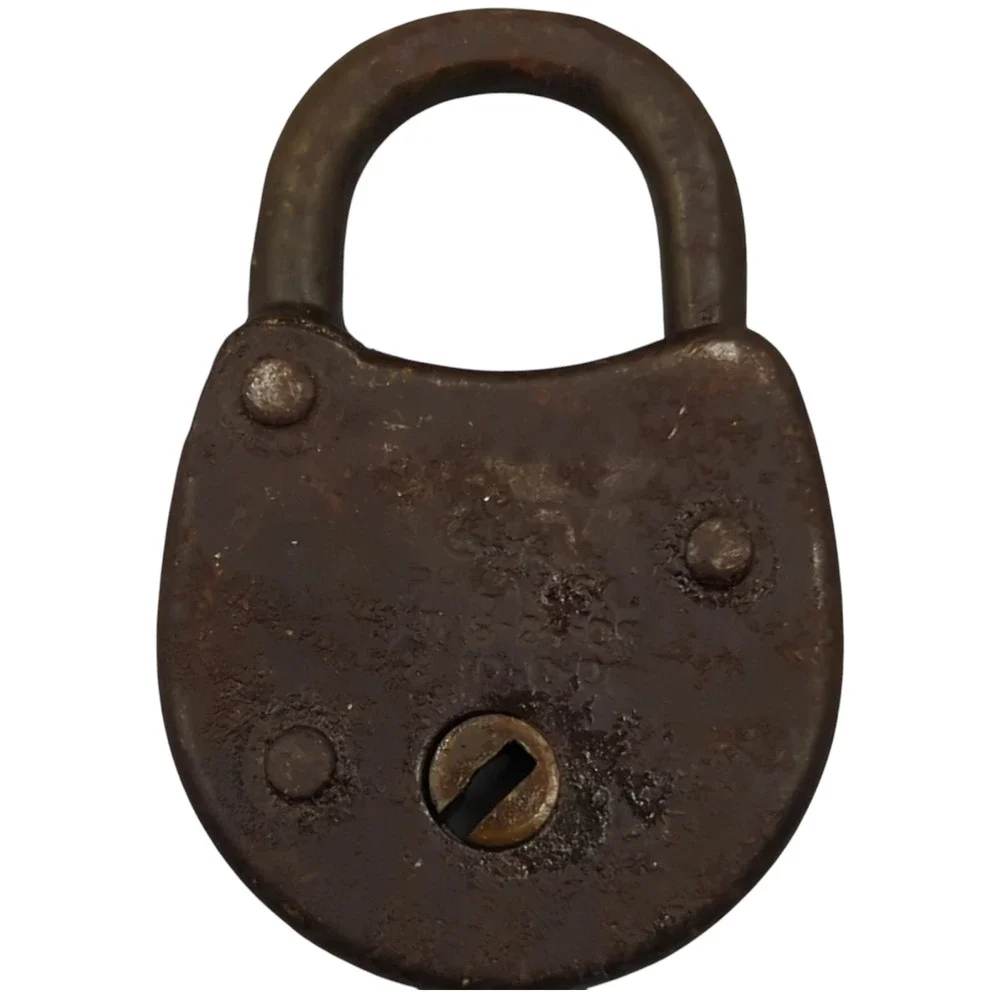 Antique Miloco Brass Lever Padlock Small Lock Vintage No Key - Picture 2 of 6